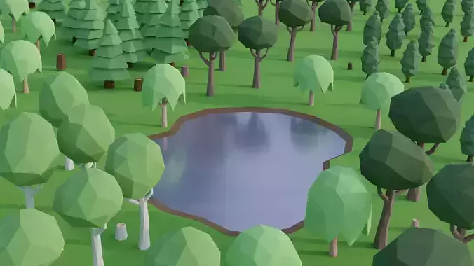 Low Poly Stylized Tree Pack 2 Low-poly 3D model