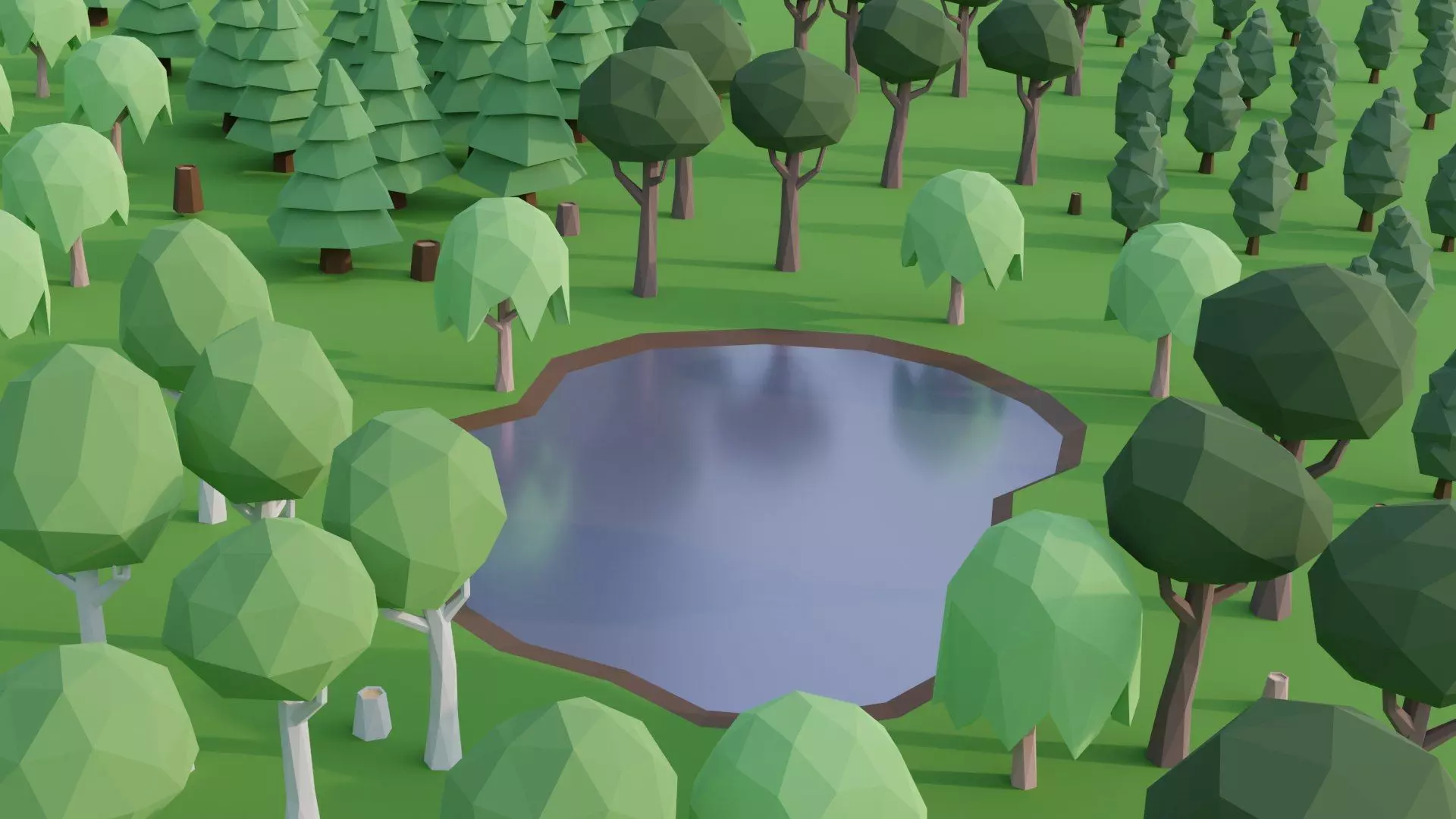 Low Poly Stylized Tree Pack 2 Low-poly 3D model_0