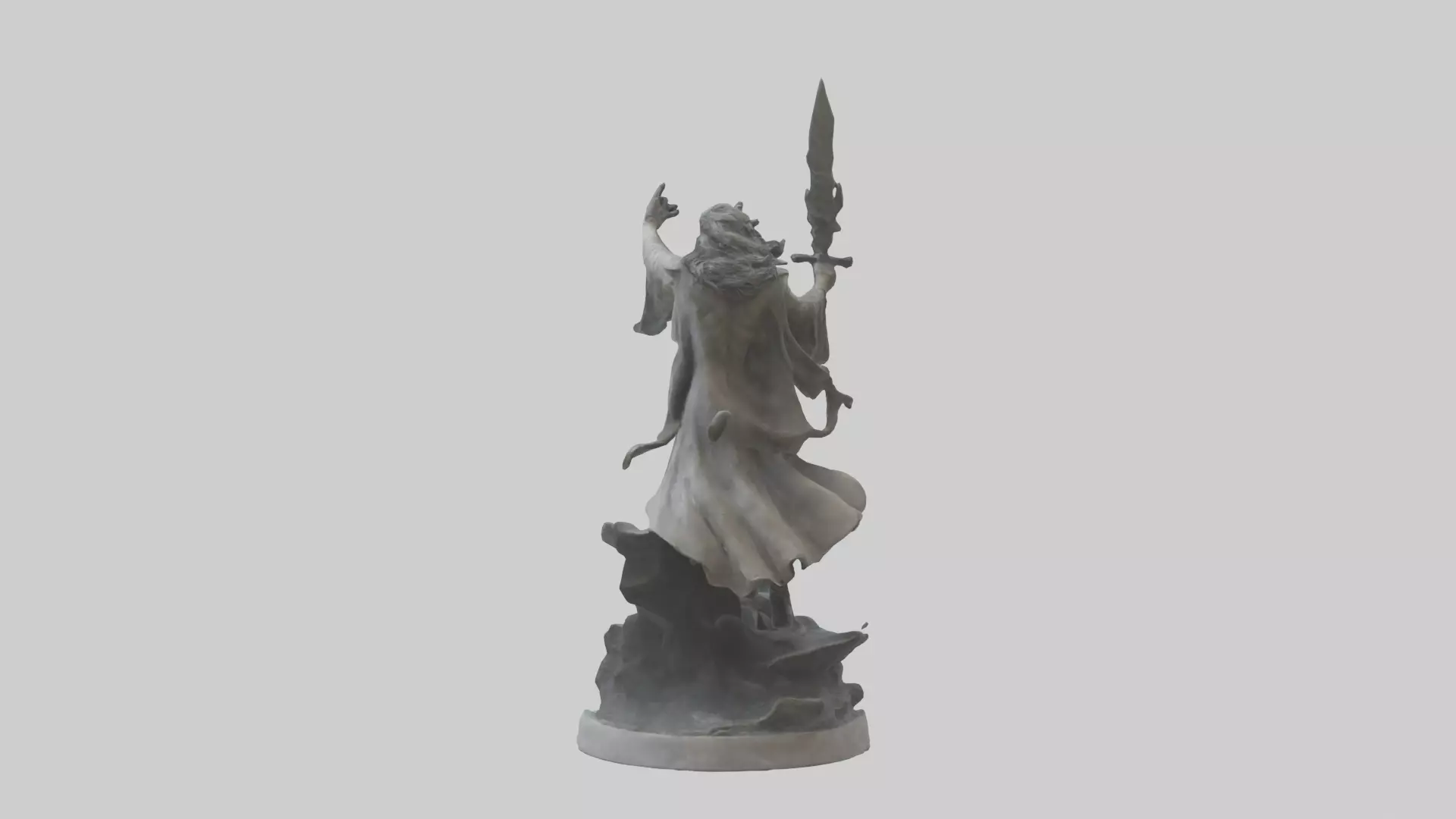 Rise of the Unbound statue model Low-poly 3D model_0