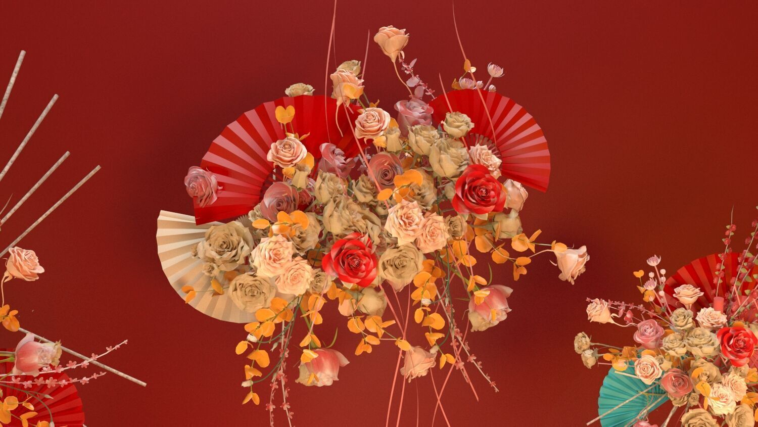 Floristry Fine art display 3D model_1