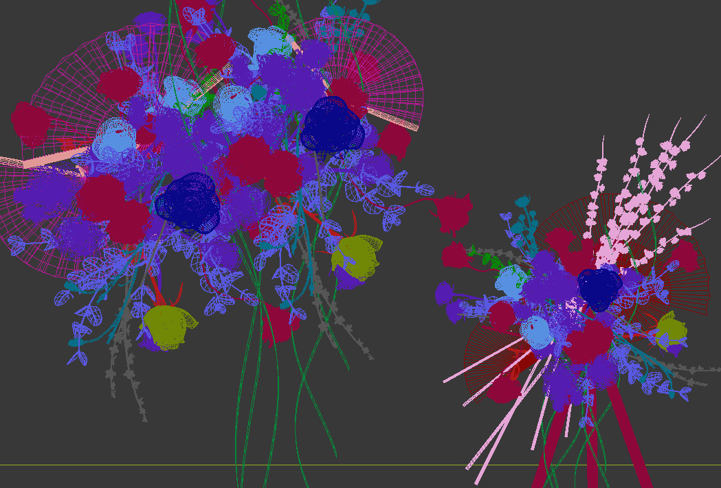Floristry Fine art display 3D model_10