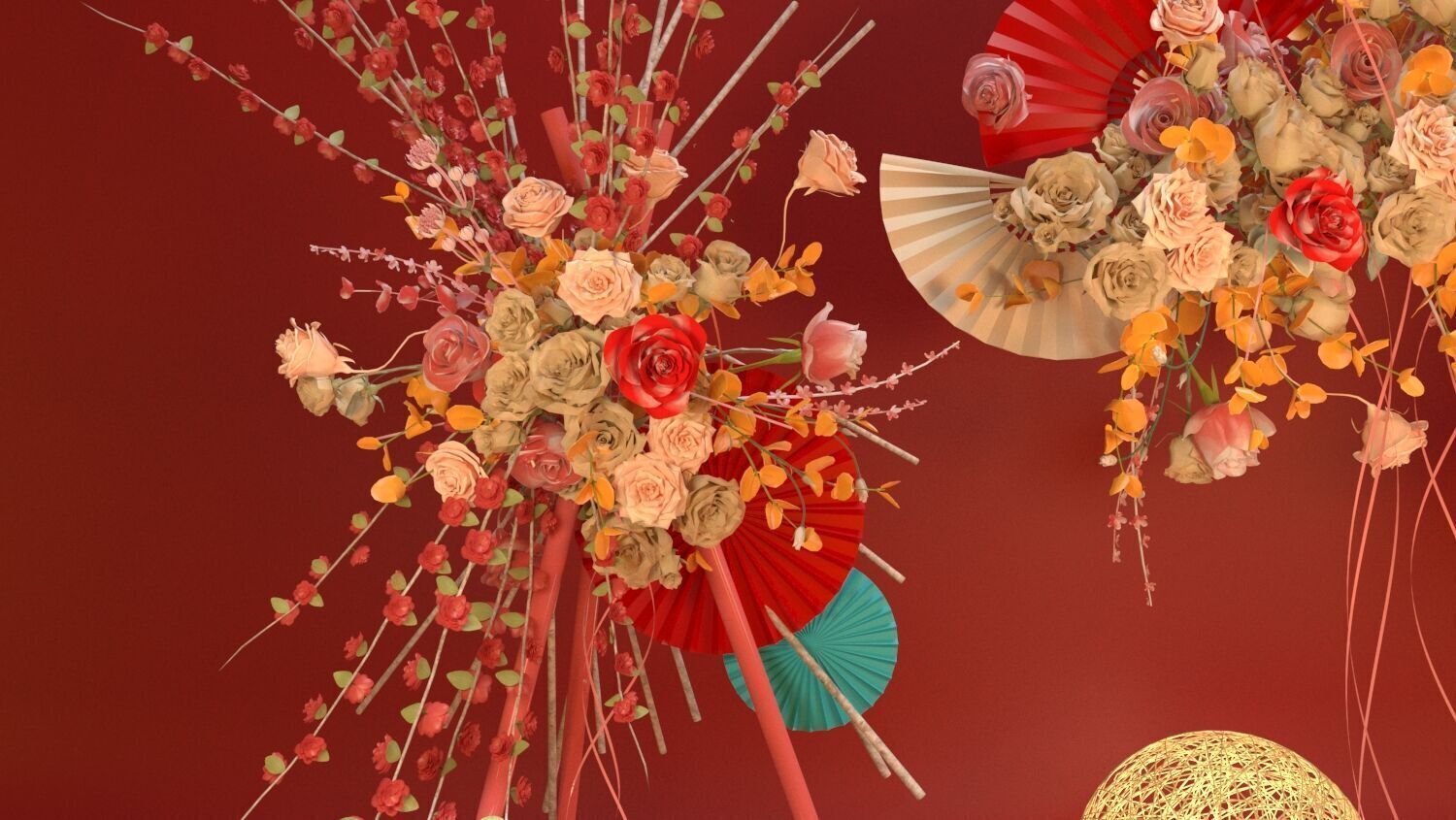 Floristry Fine art display 3D model_3