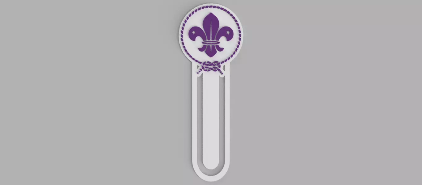 Fleur de Liz Organization of the Boy Scout Movement Bookmark Free 3D print model