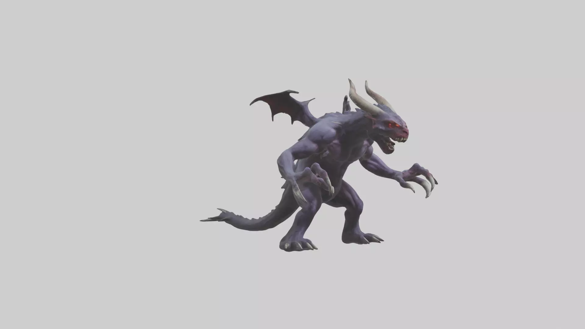 Roaming Demon Beast model Low-poly 3D model_0