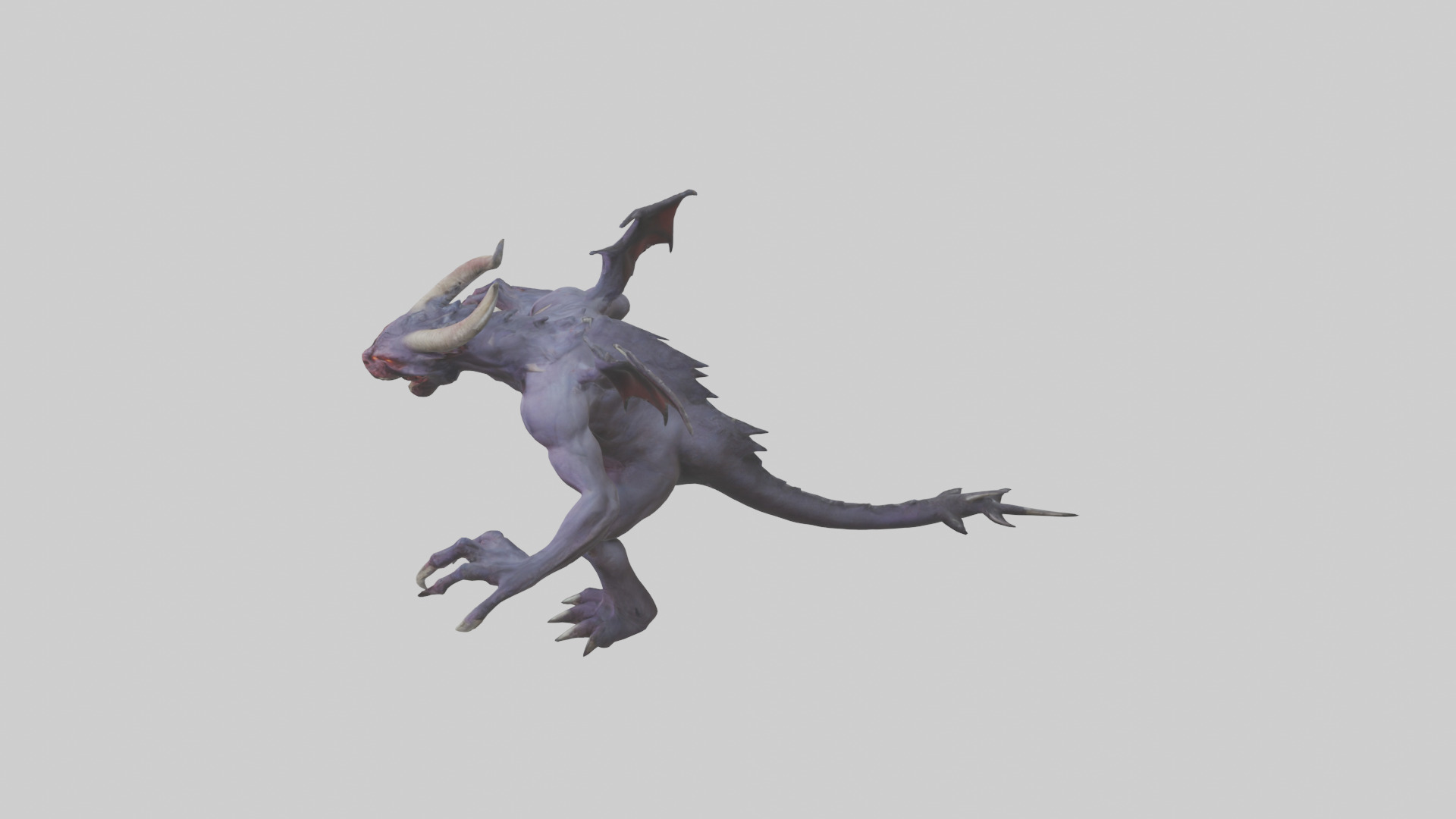 Roaming Demon Beast model Low-poly 3D model_27