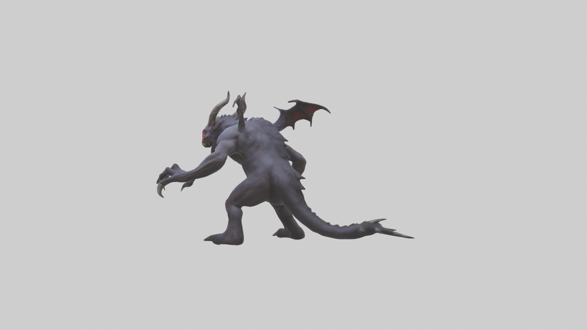 Roaming Demon Beast model Low-poly 3D model_12