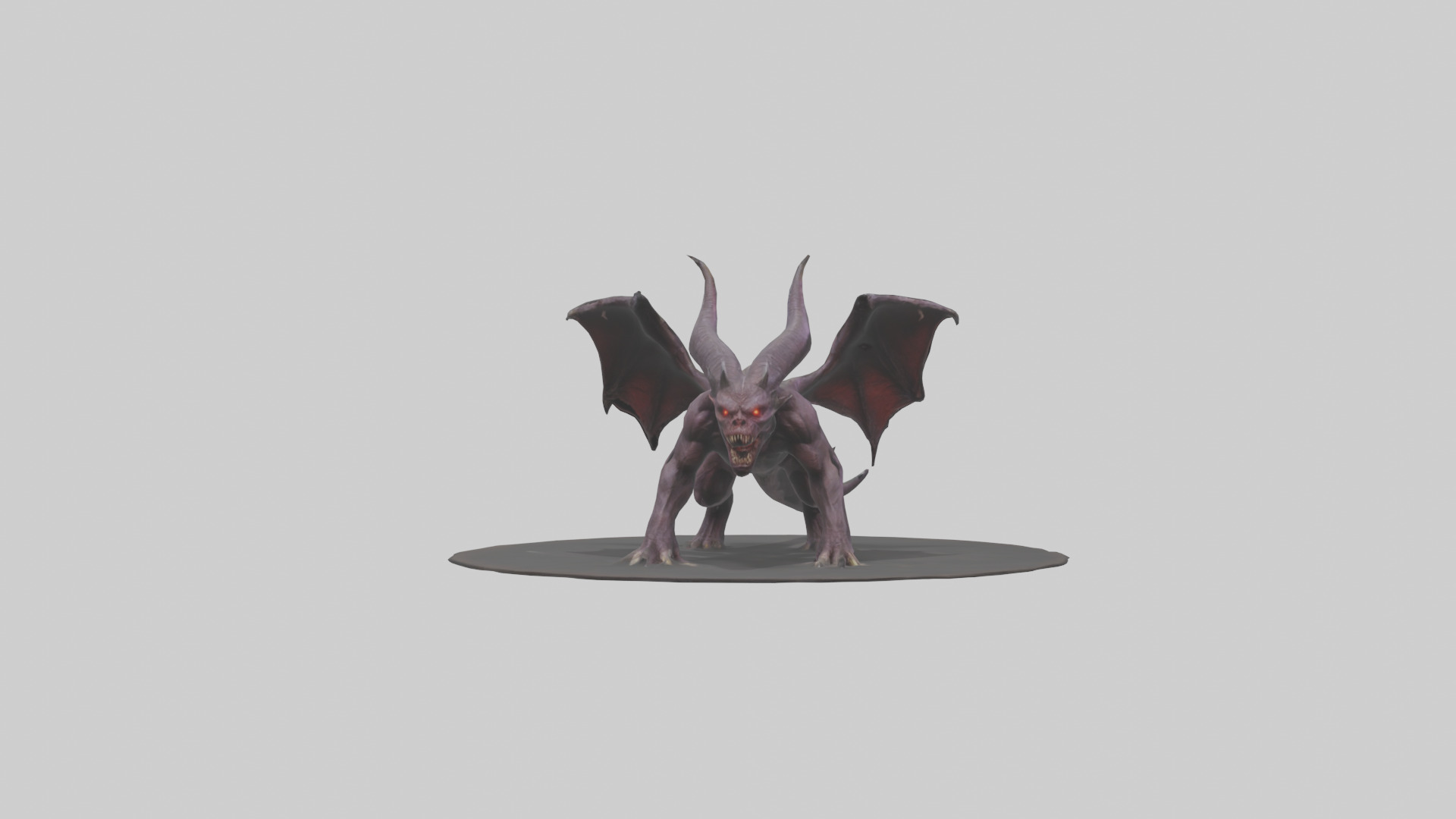 Roaming Demon Beast model Low-poly 3D model_2