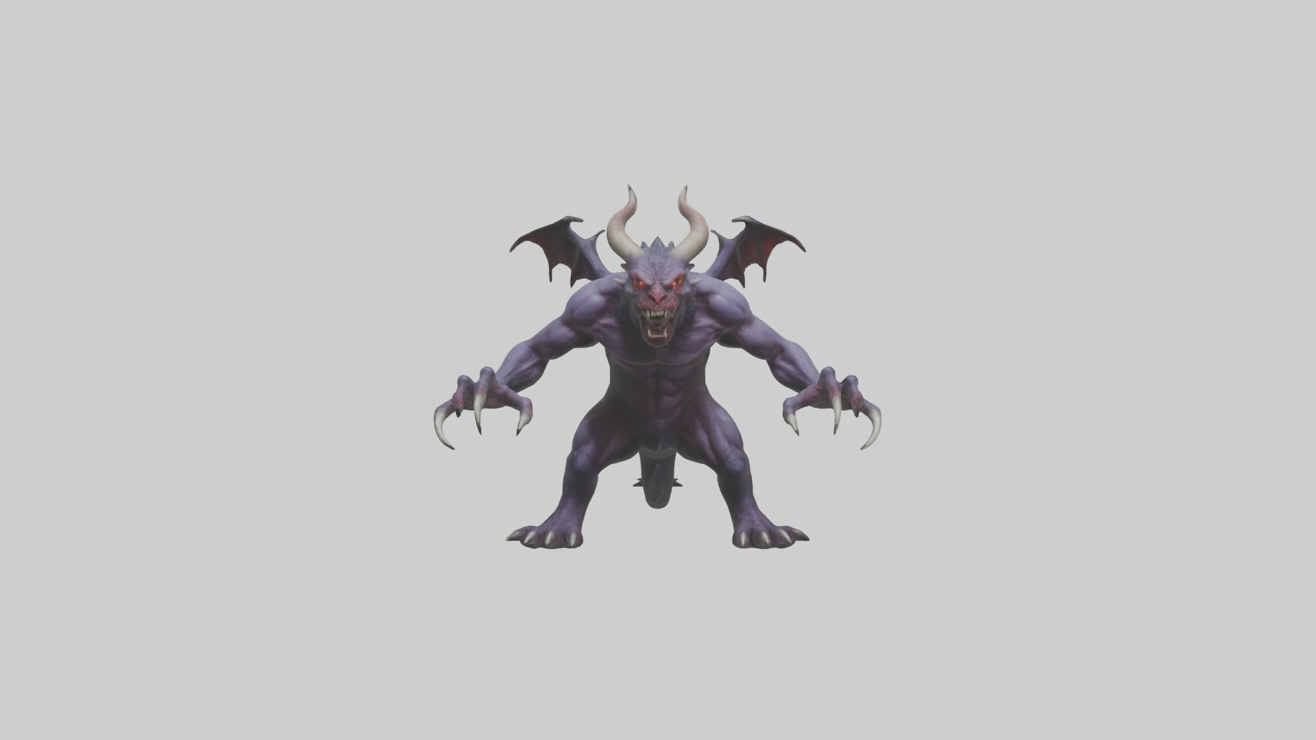 Roaming Demon Beast model Low-poly 3D model_20
