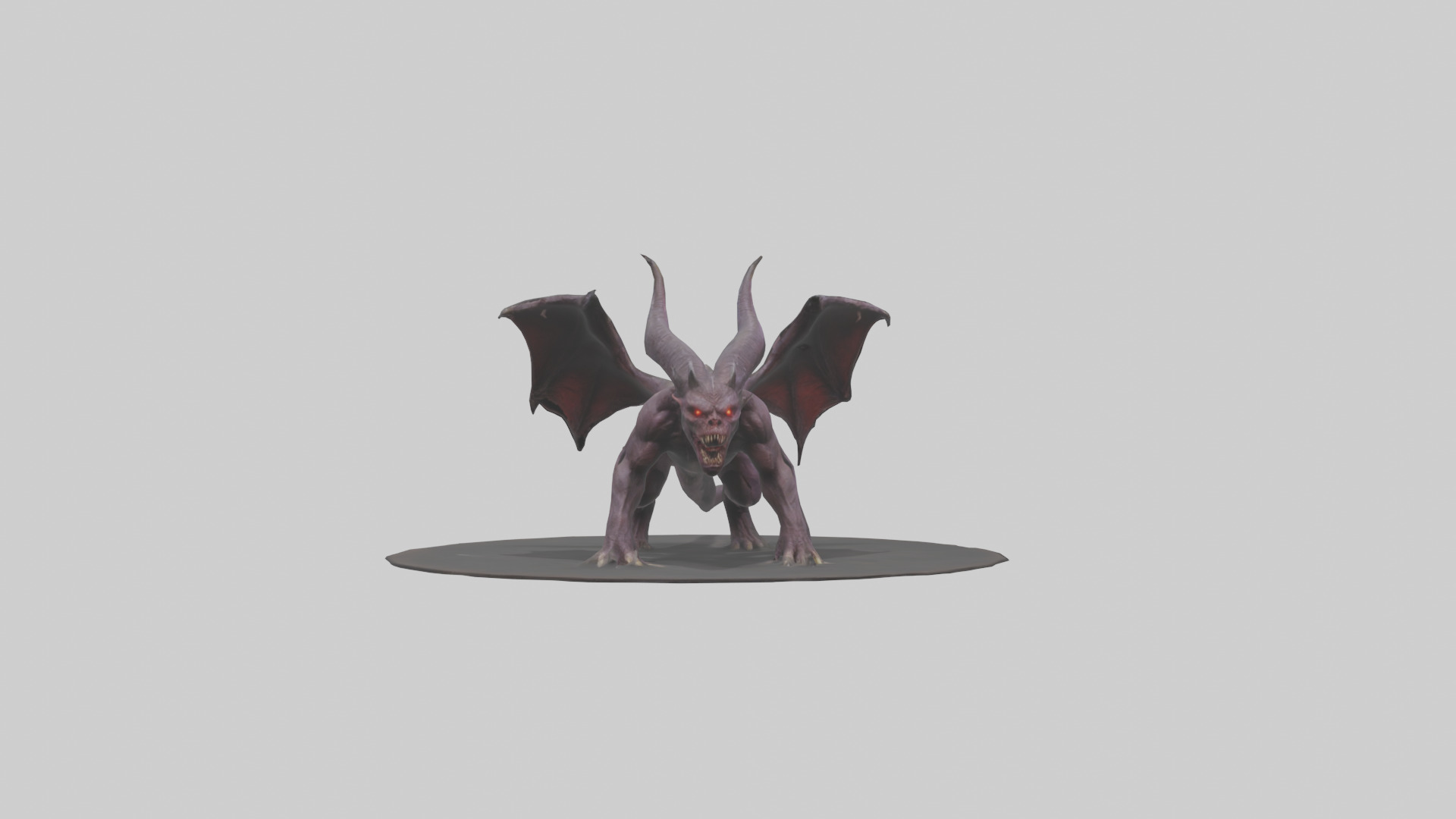 Roaming Demon Beast model Low-poly 3D model_6