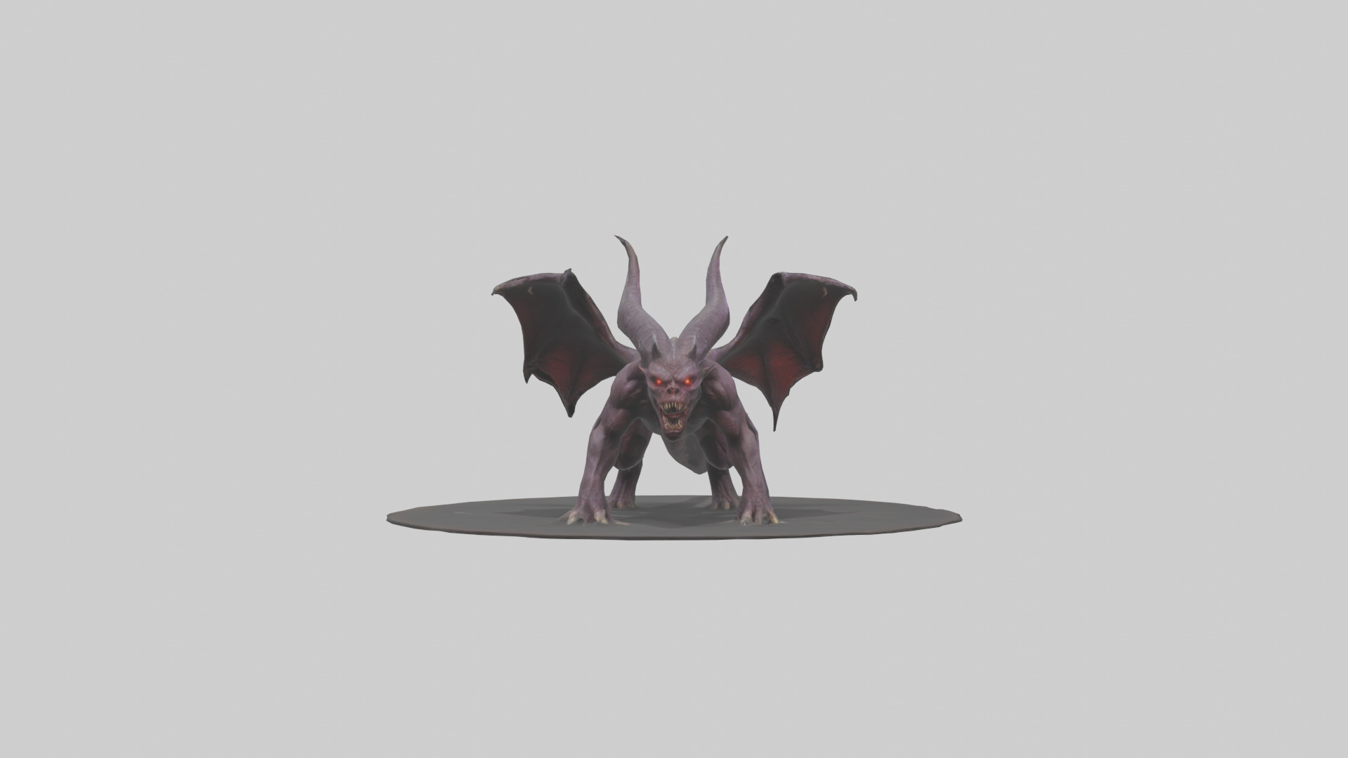 Roaming Demon Beast model Low-poly 3D model_1