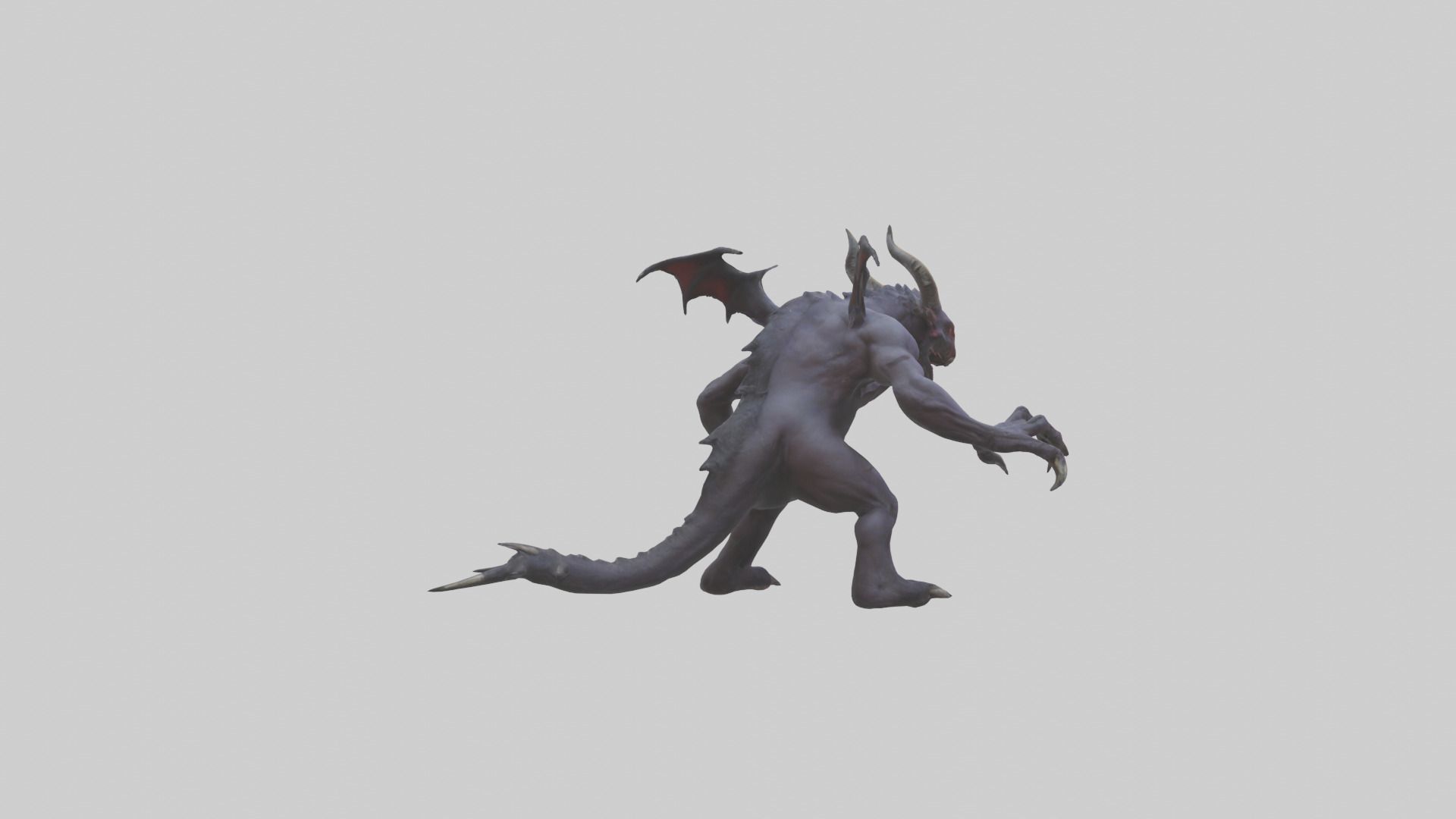 Roaming Demon Beast model Low-poly 3D model_13