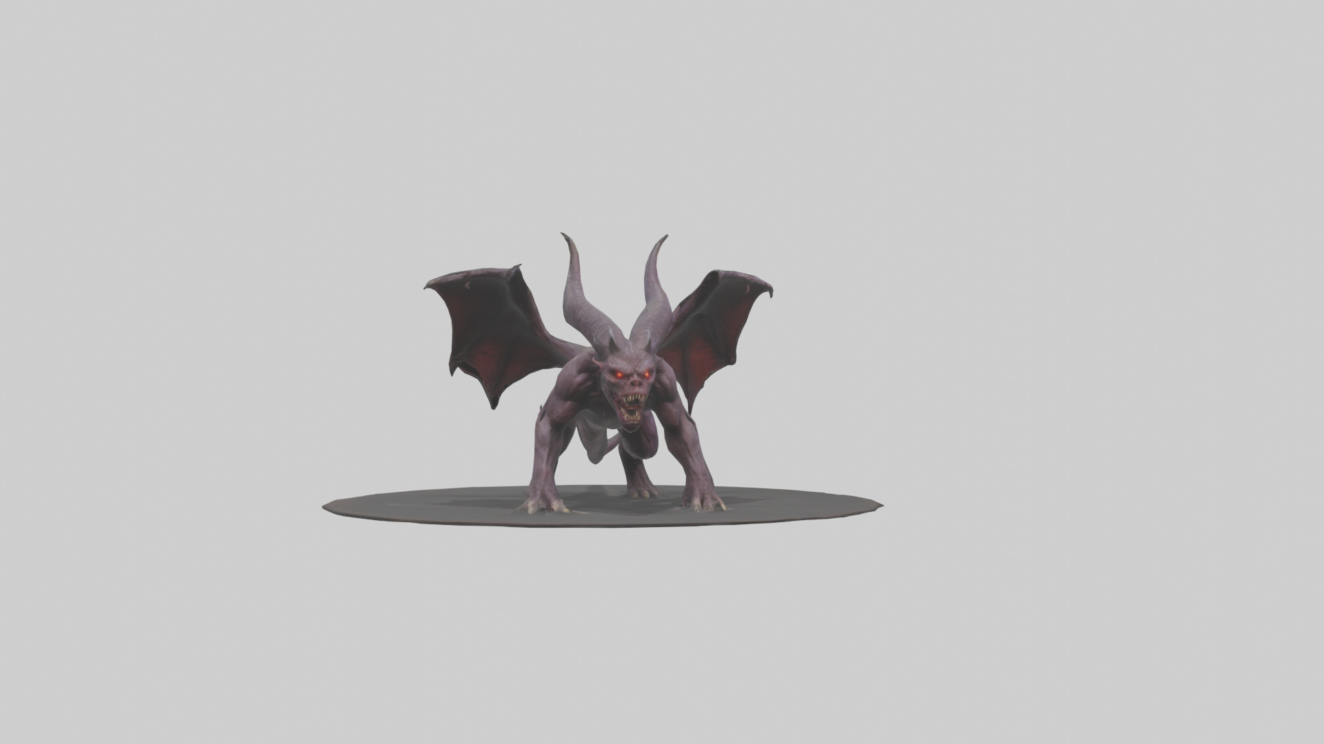 Roaming Demon Beast model Low-poly 3D model_7