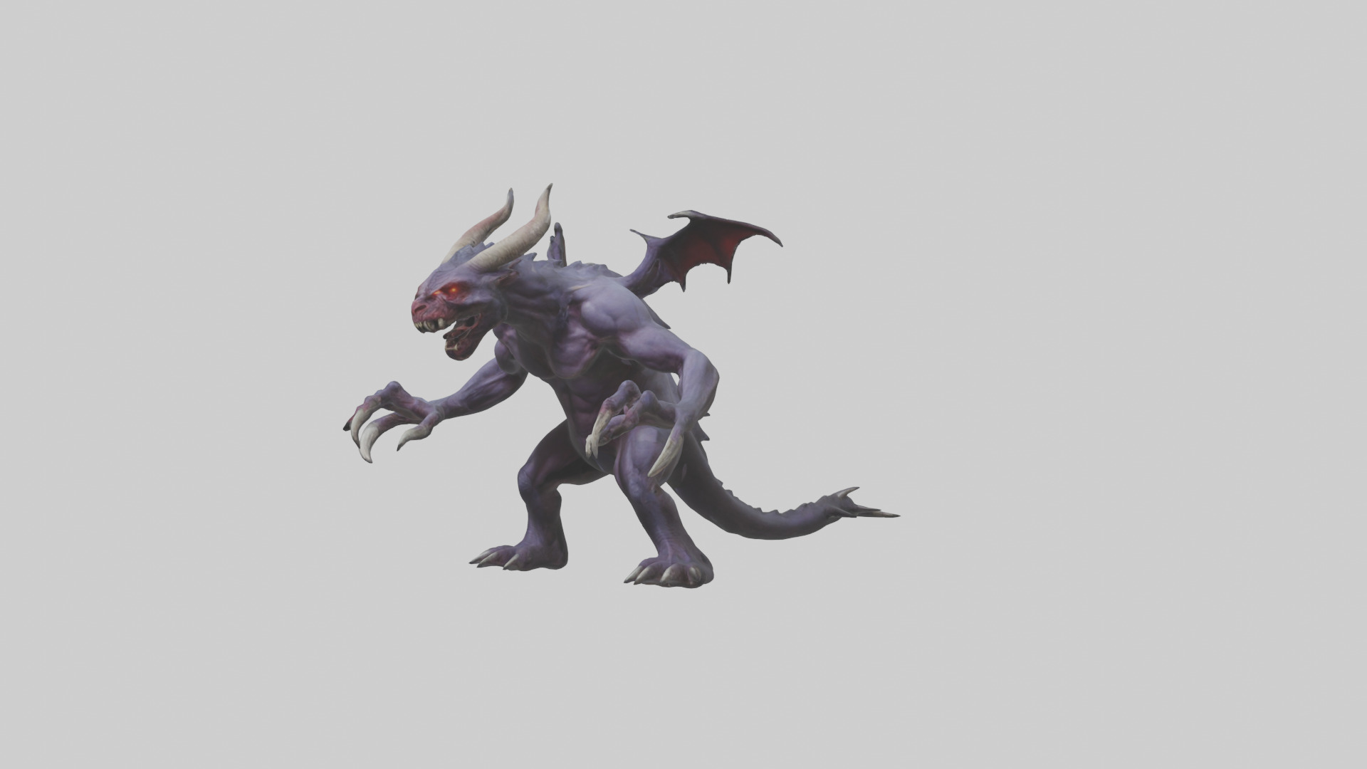 Roaming Demon Beast model Low-poly 3D model_21