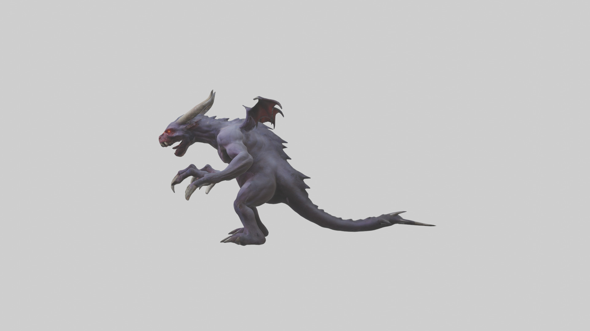 Roaming Demon Beast model Low-poly 3D model_22