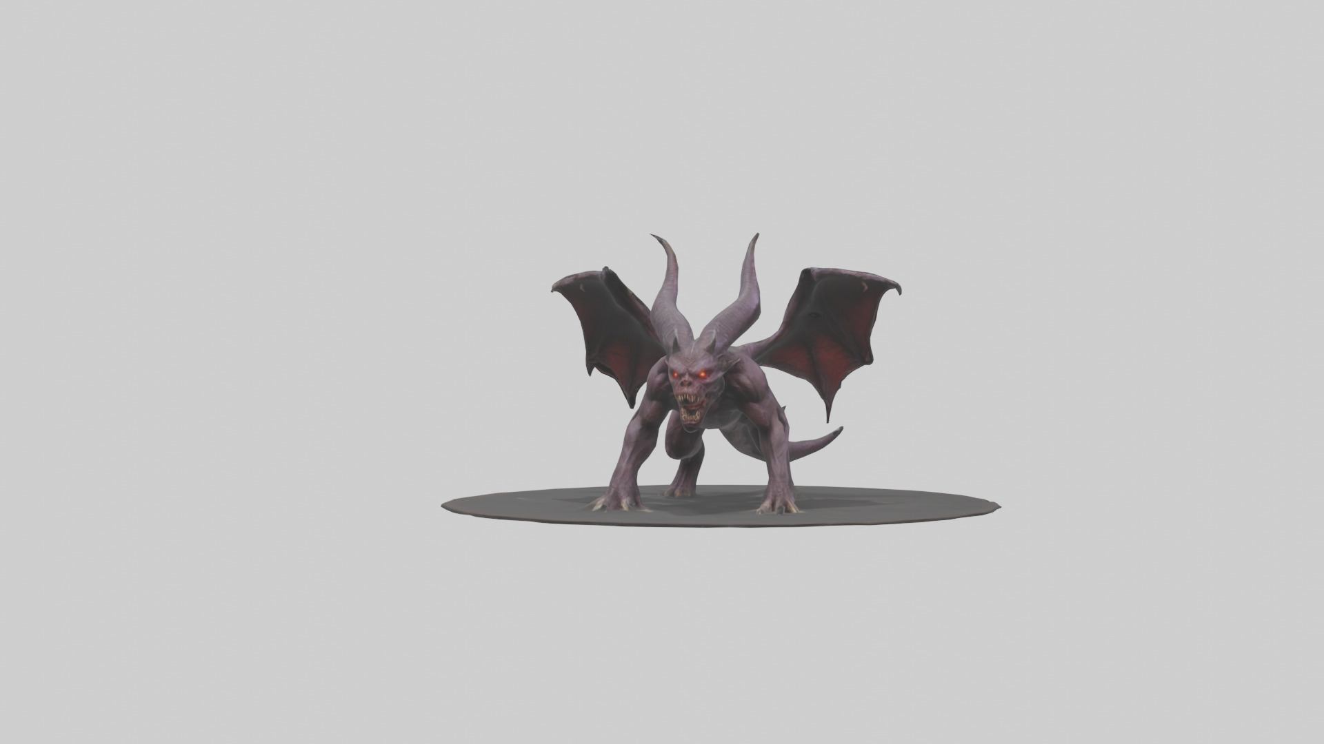 Roaming Demon Beast model Low-poly 3D model_3