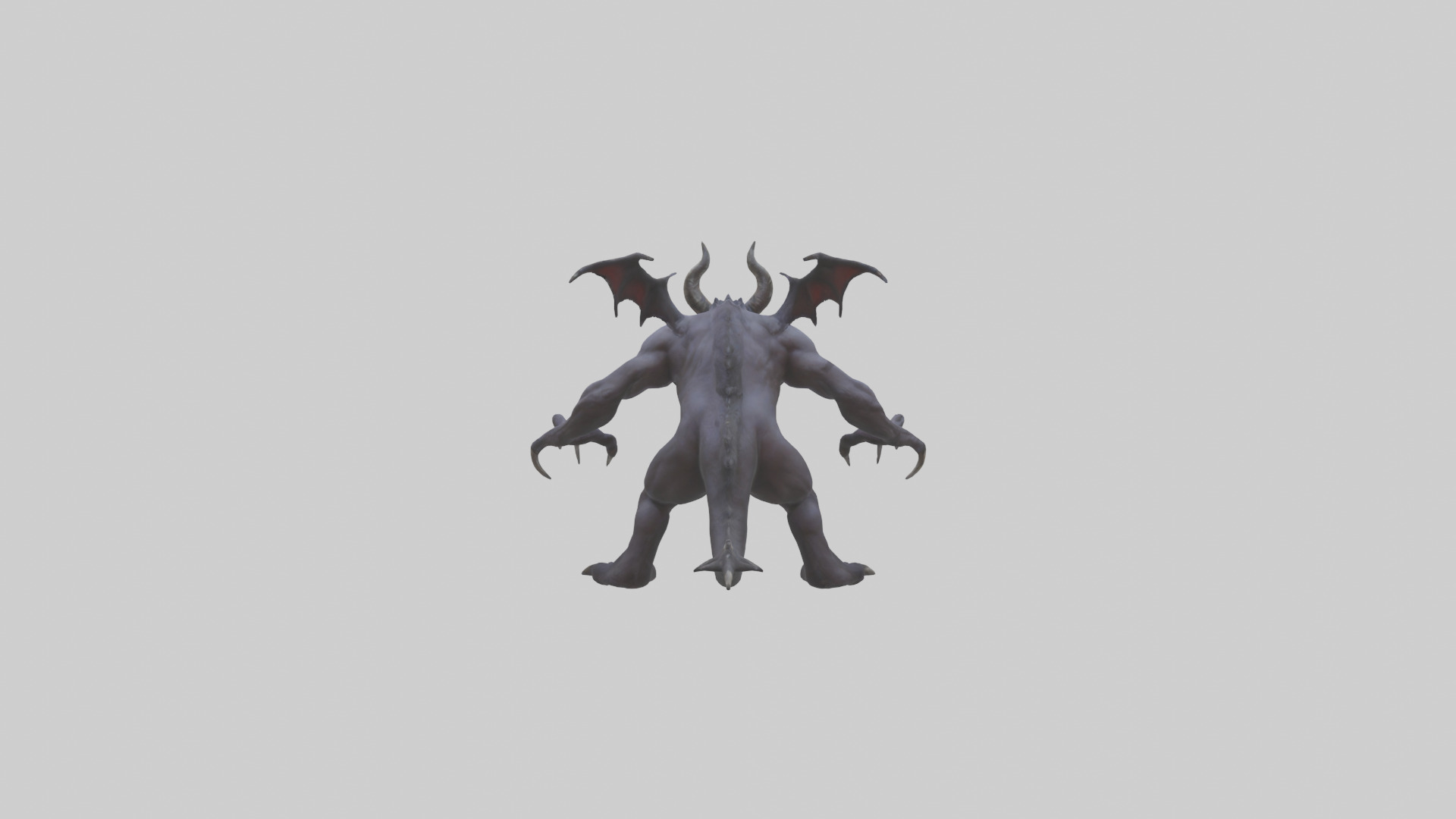 Roaming Demon Beast model Low-poly 3D model_11
