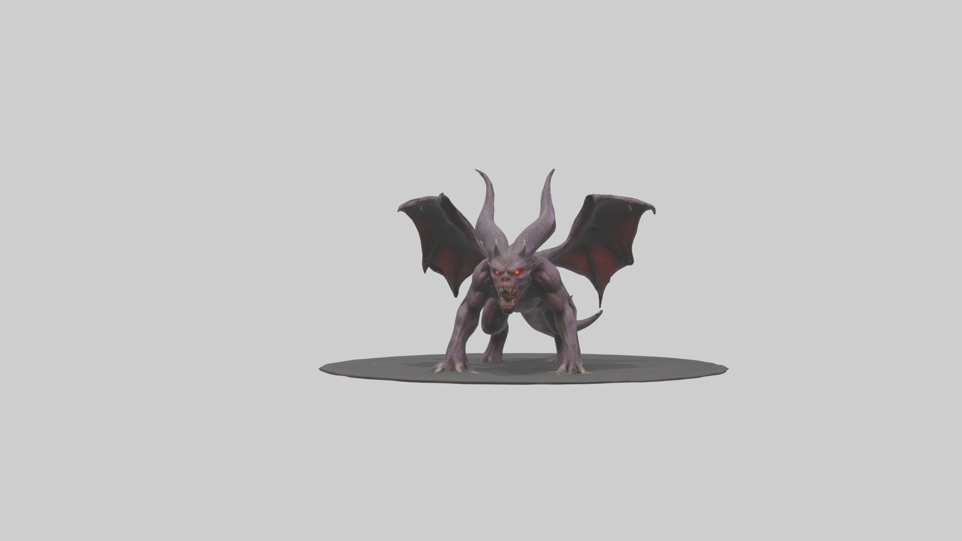 Roaming Demon Beast model Low-poly 3D model_5