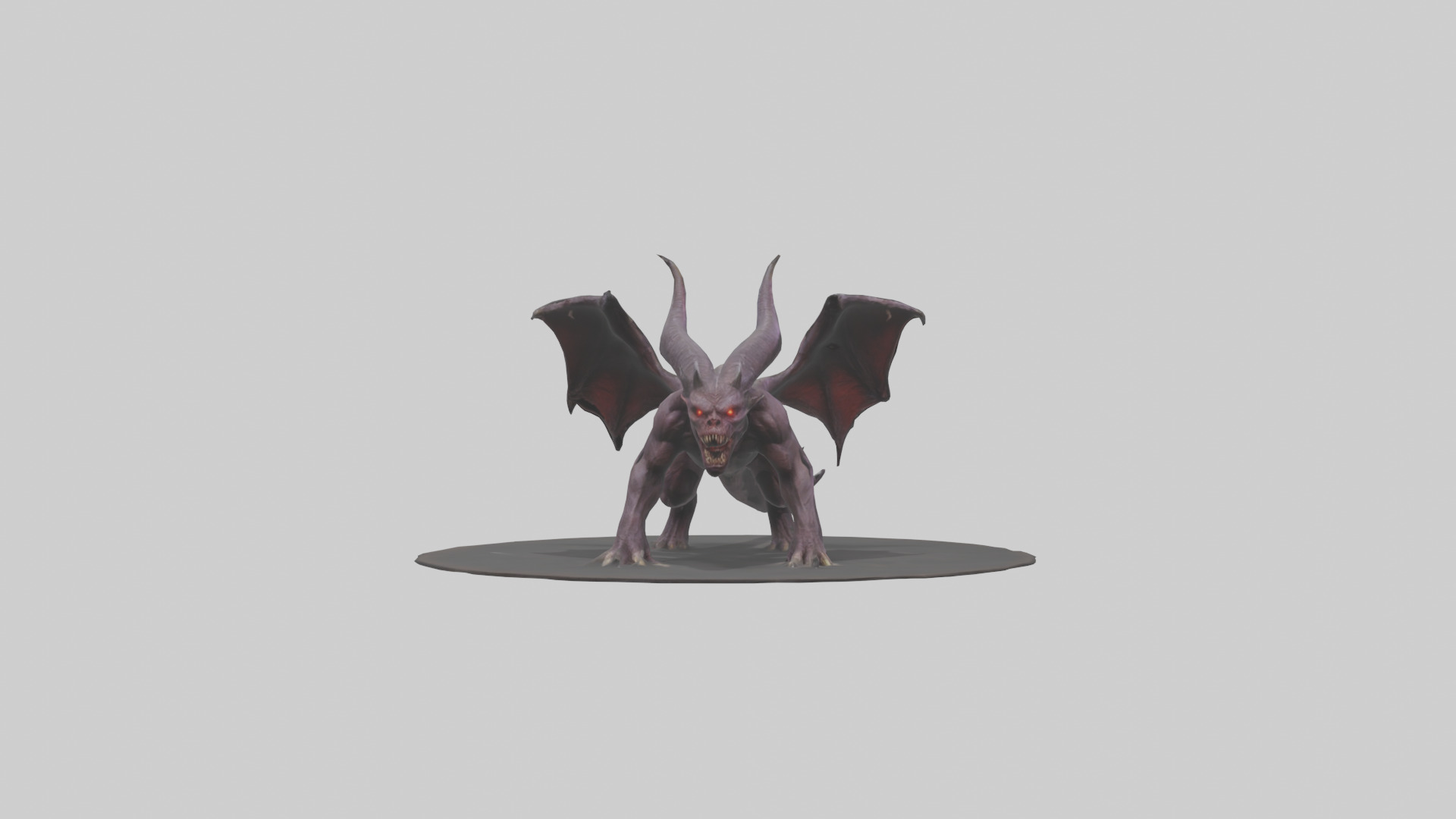 Roaming Demon Beast model Low-poly 3D model_4