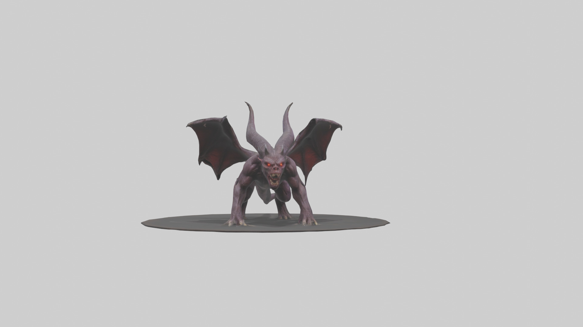 Roaming Demon Beast model Low-poly 3D model_9