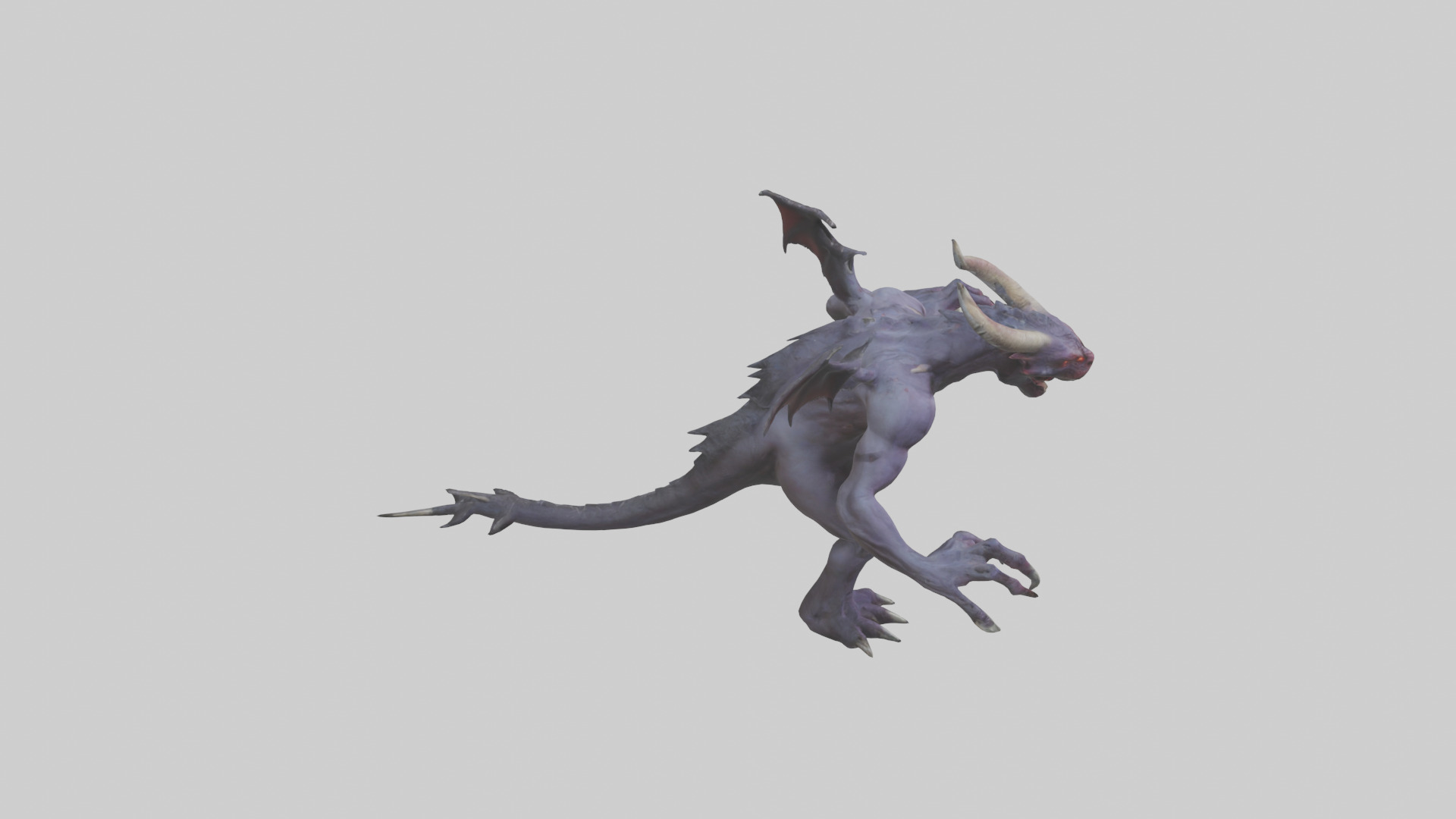 Roaming Demon Beast model Low-poly 3D model_28