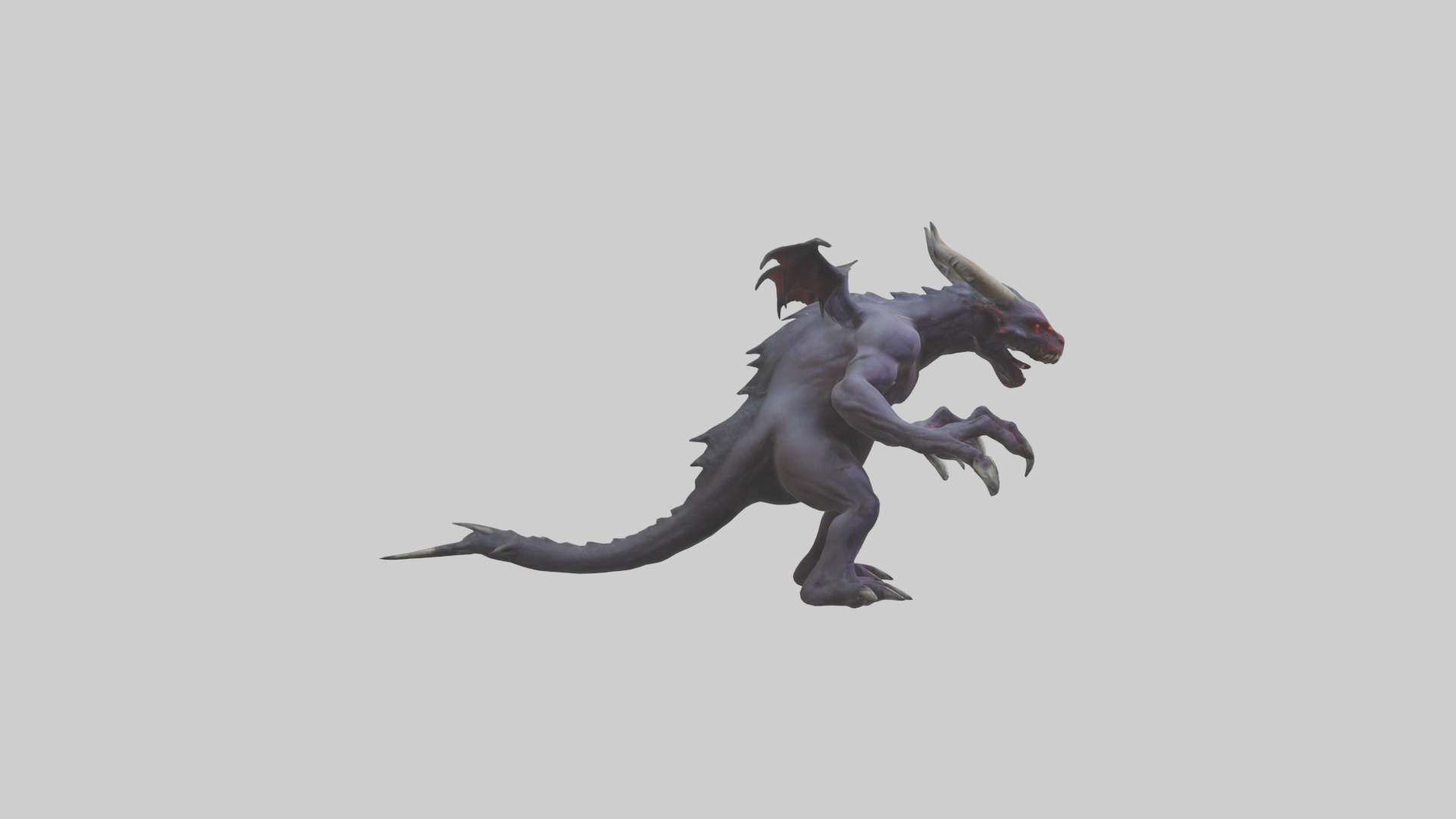 Roaming Demon Beast model Low-poly 3D model_23