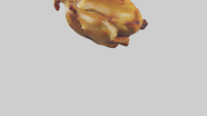 Roasted chicken model Low-poly 3D model 5