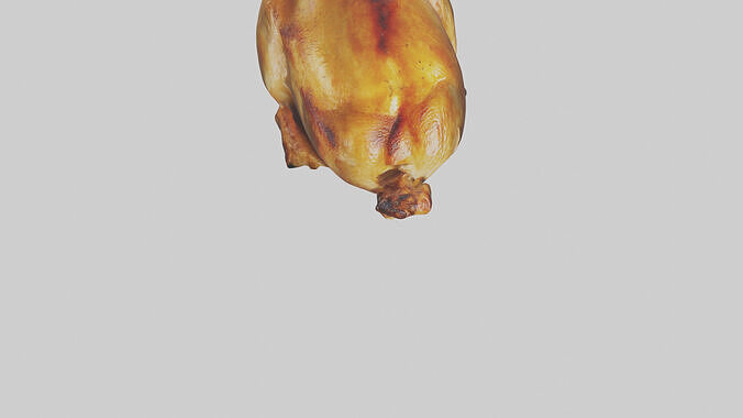 Roasted chicken model Low-poly 3D model 7