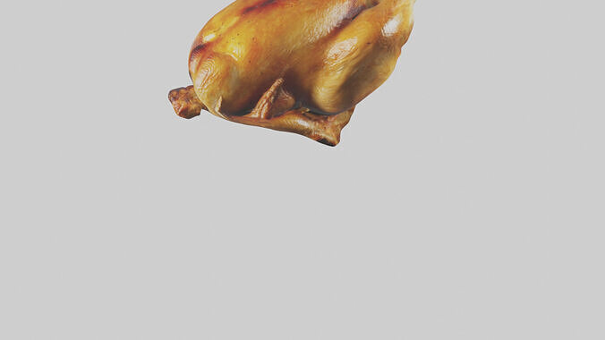Roasted chicken model Low-poly 3D model 6