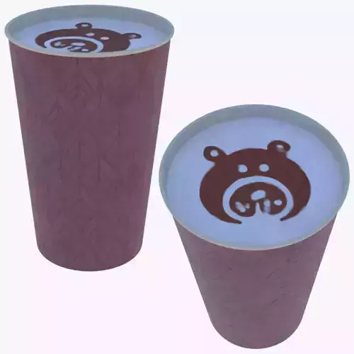 Coffee paper cup VI 3D model