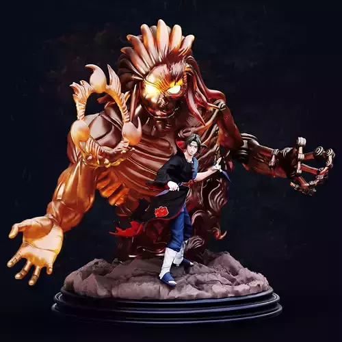 Itachi Uchiha and Susanoo 3D print model