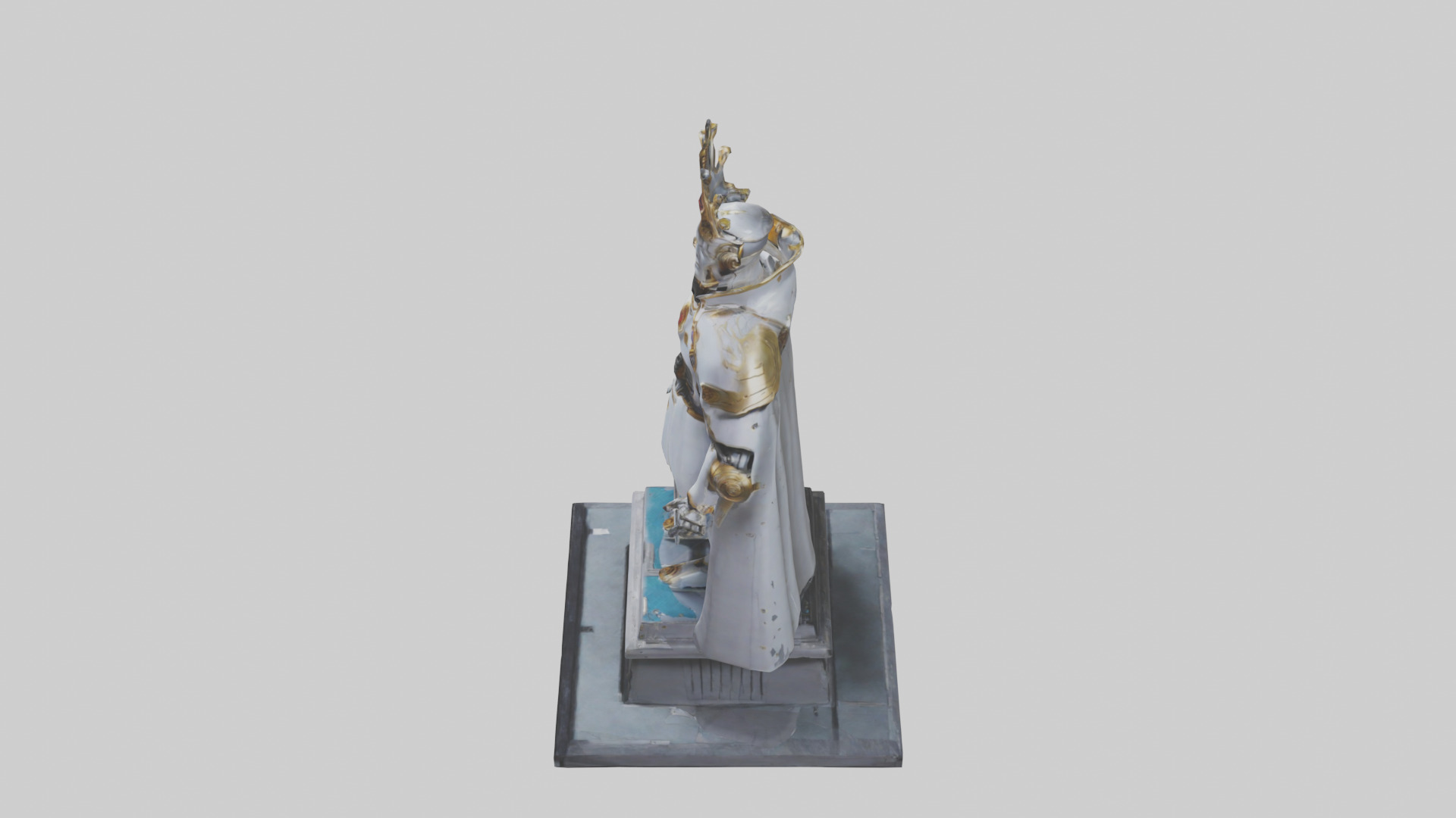 Robot Emperor statue model Low-poly 3D model_17