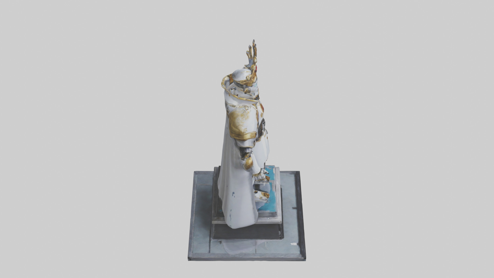 Robot Emperor statue model Low-poly 3D model_18