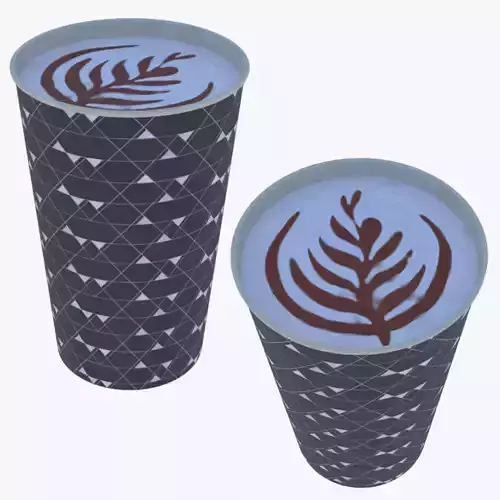 Coffee paper cup X 3D model