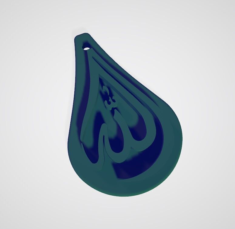 Allah Anahtarlik 3D model_2