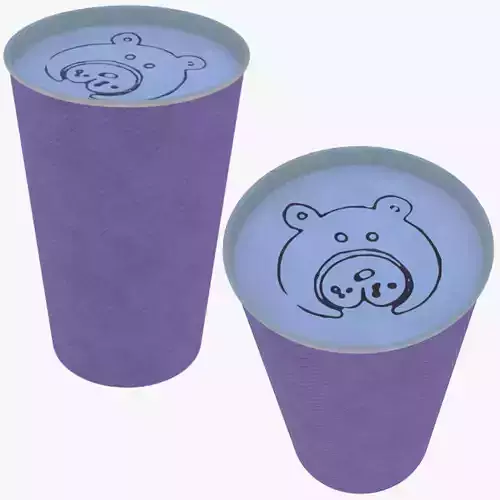 Coffee paper cup XII 3D model