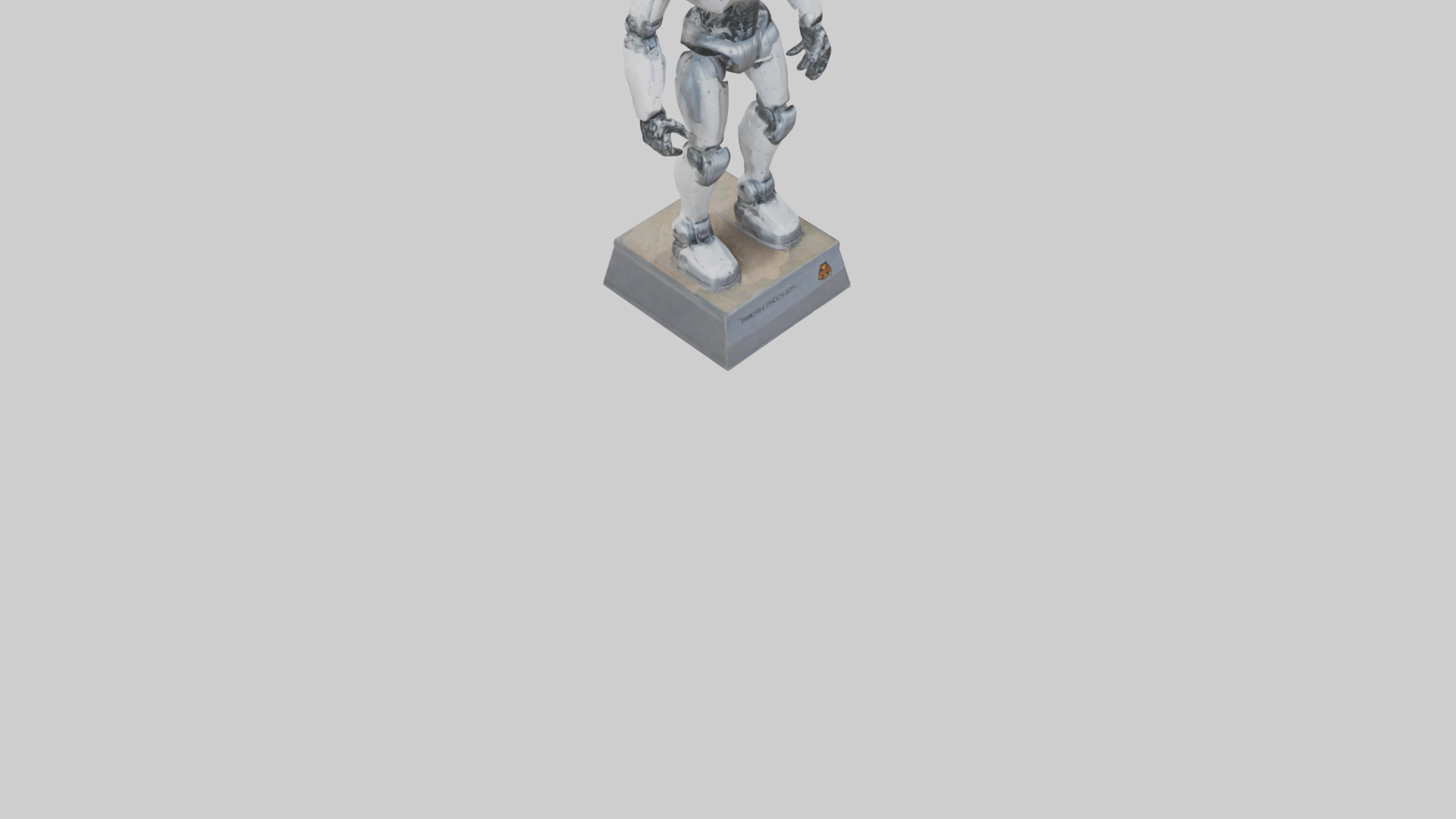 Robot Scout statue model Low-poly 3D model_8
