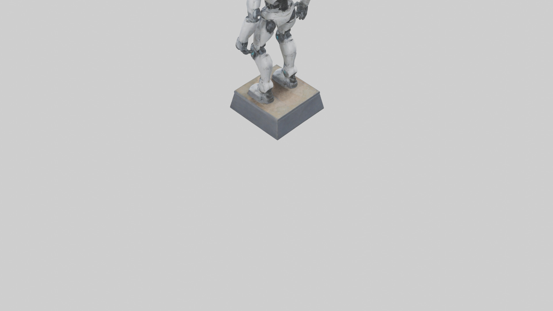 Robot Scout statue model Low-poly 3D model_5