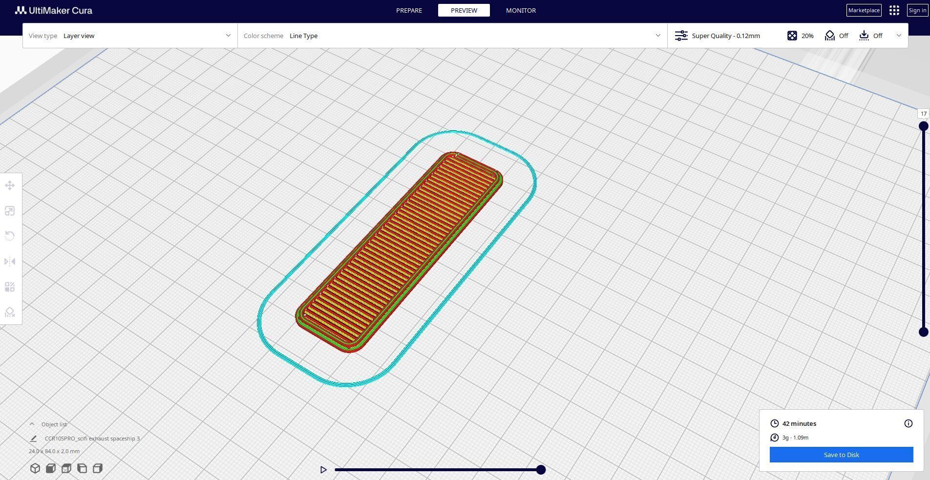 scifi exhaust spaceship 3D print model_1