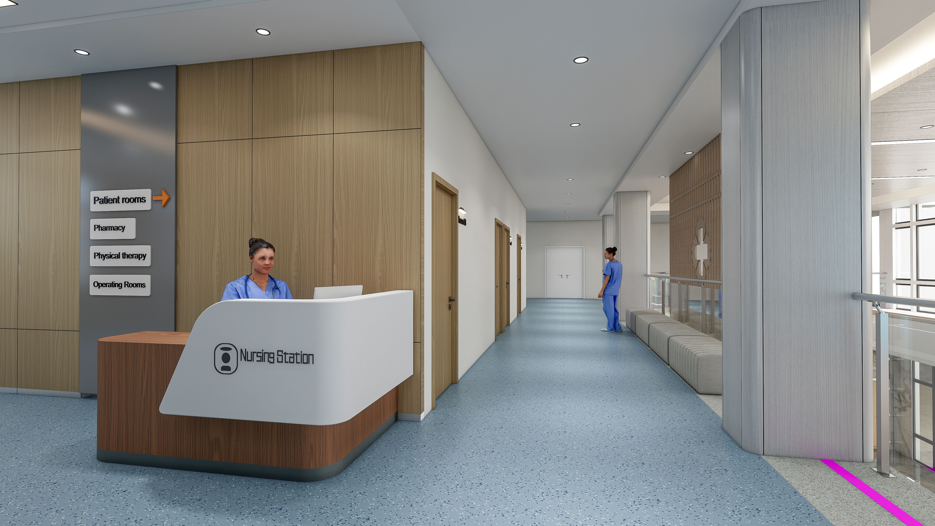 Hospital lobby reception hall 6 3D model_29