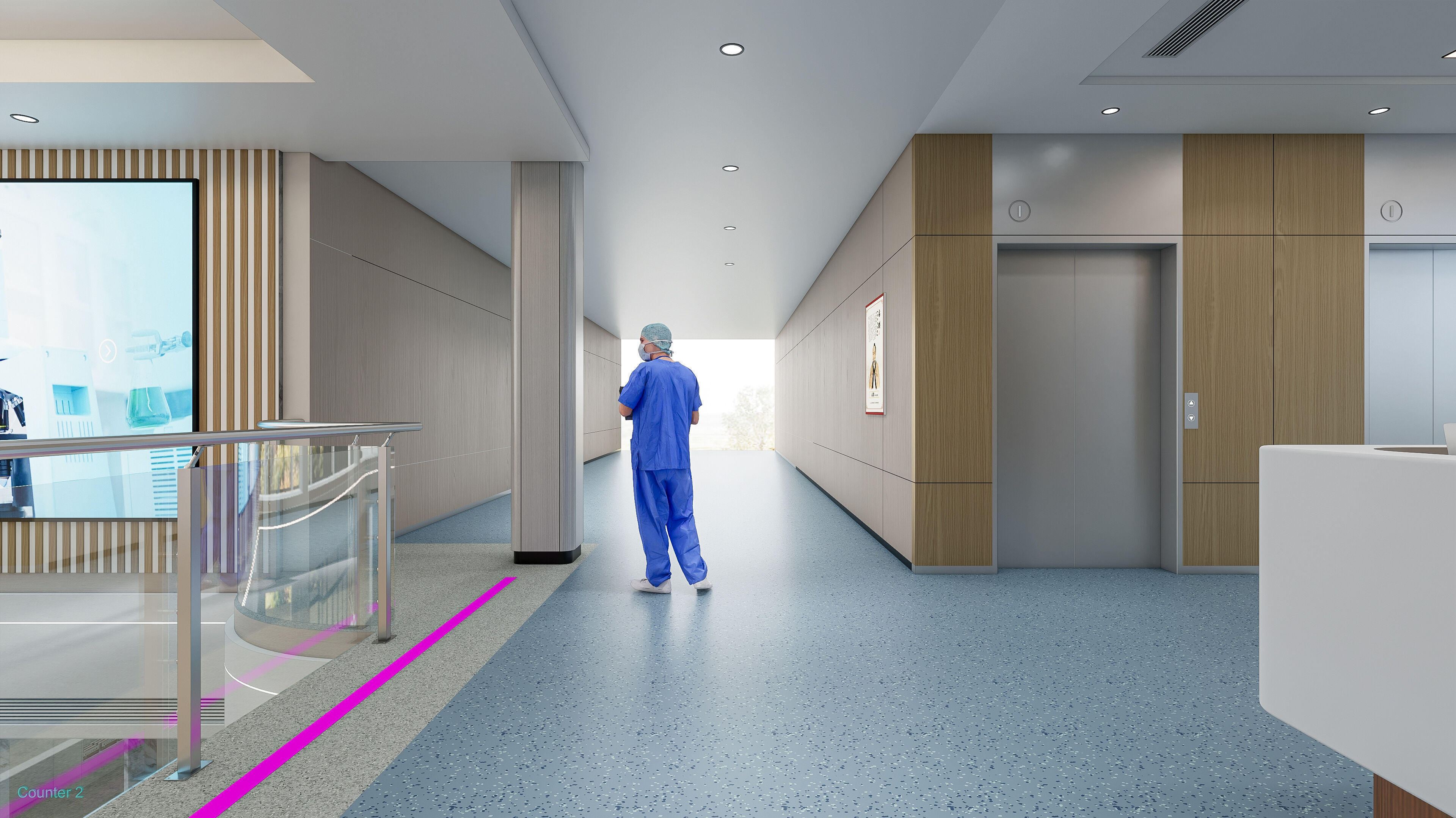 Hospital lobby reception hall 6 3D model_22