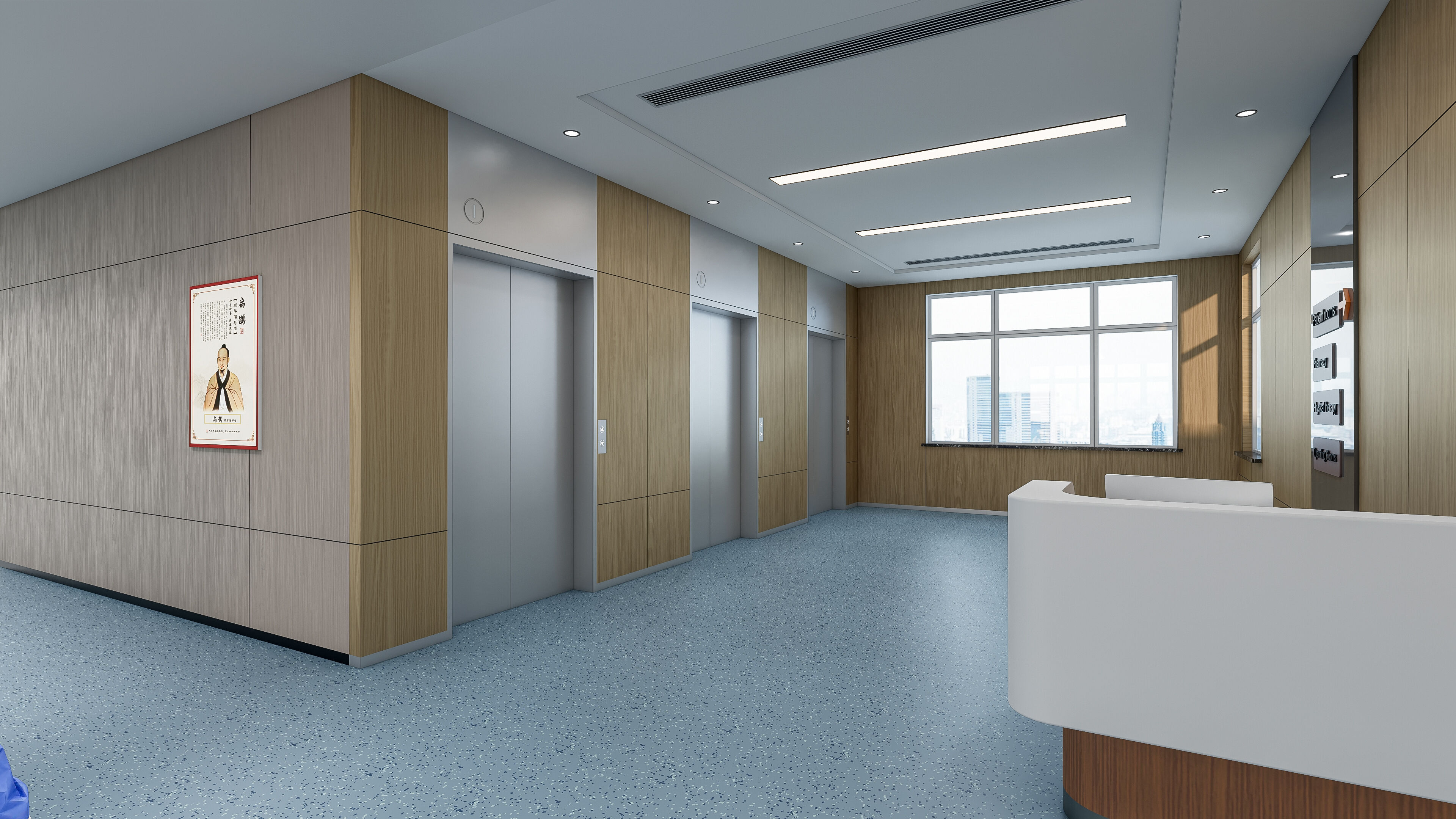 Hospital lobby reception hall 6 3D model_23