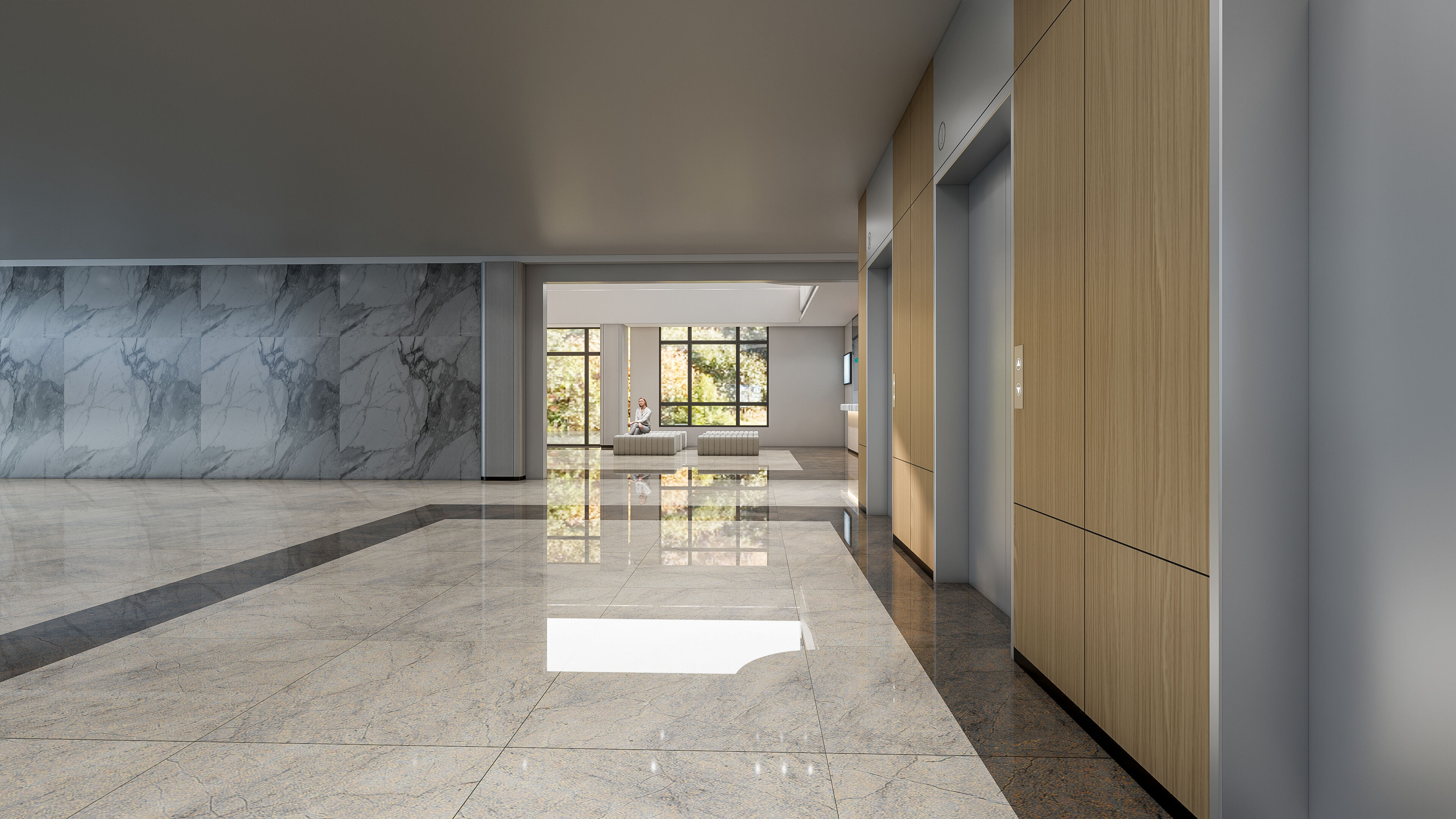Hospital lobby reception hall 6 3D model_27
