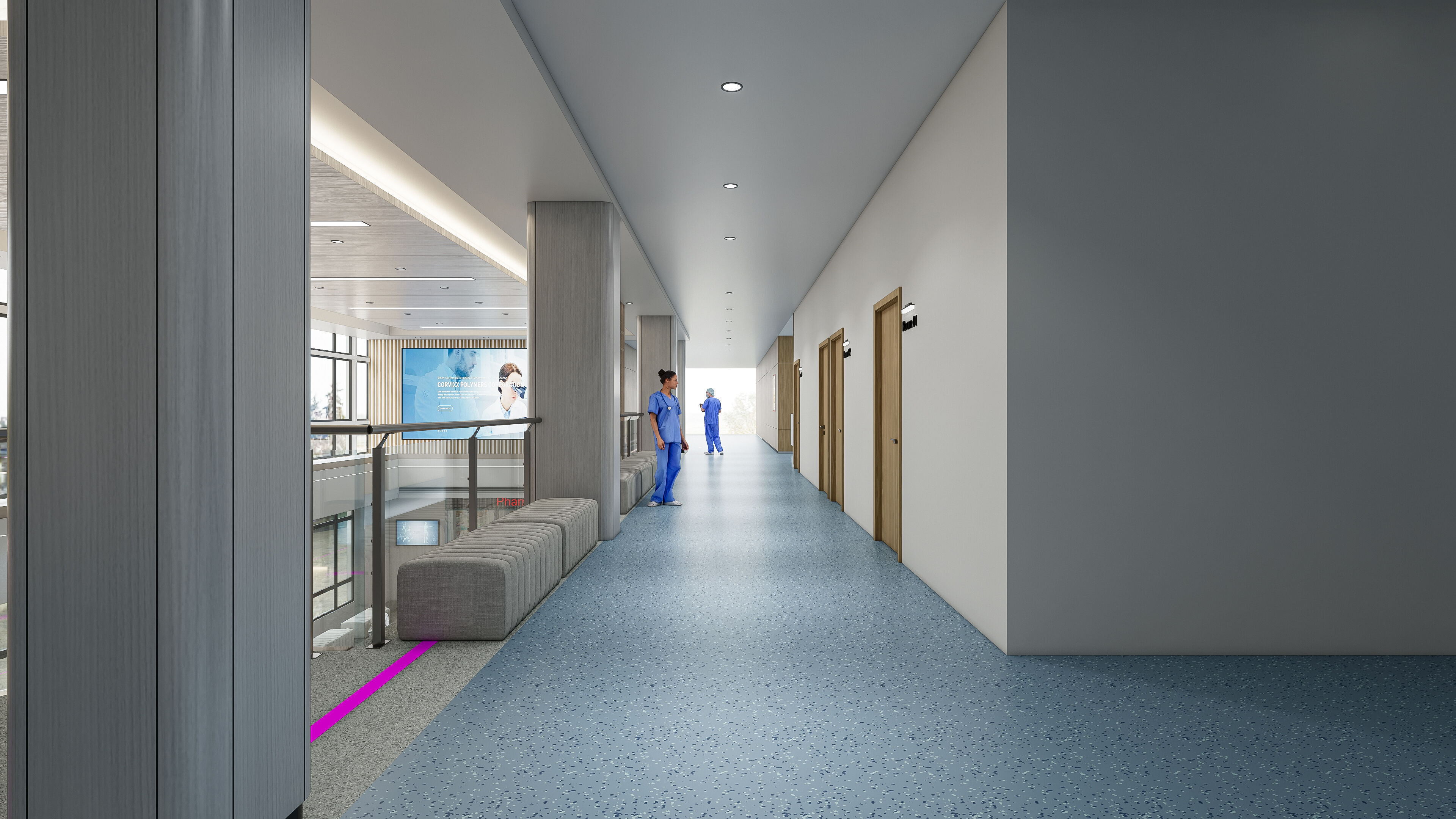 Hospital lobby reception hall 6 3D model_19