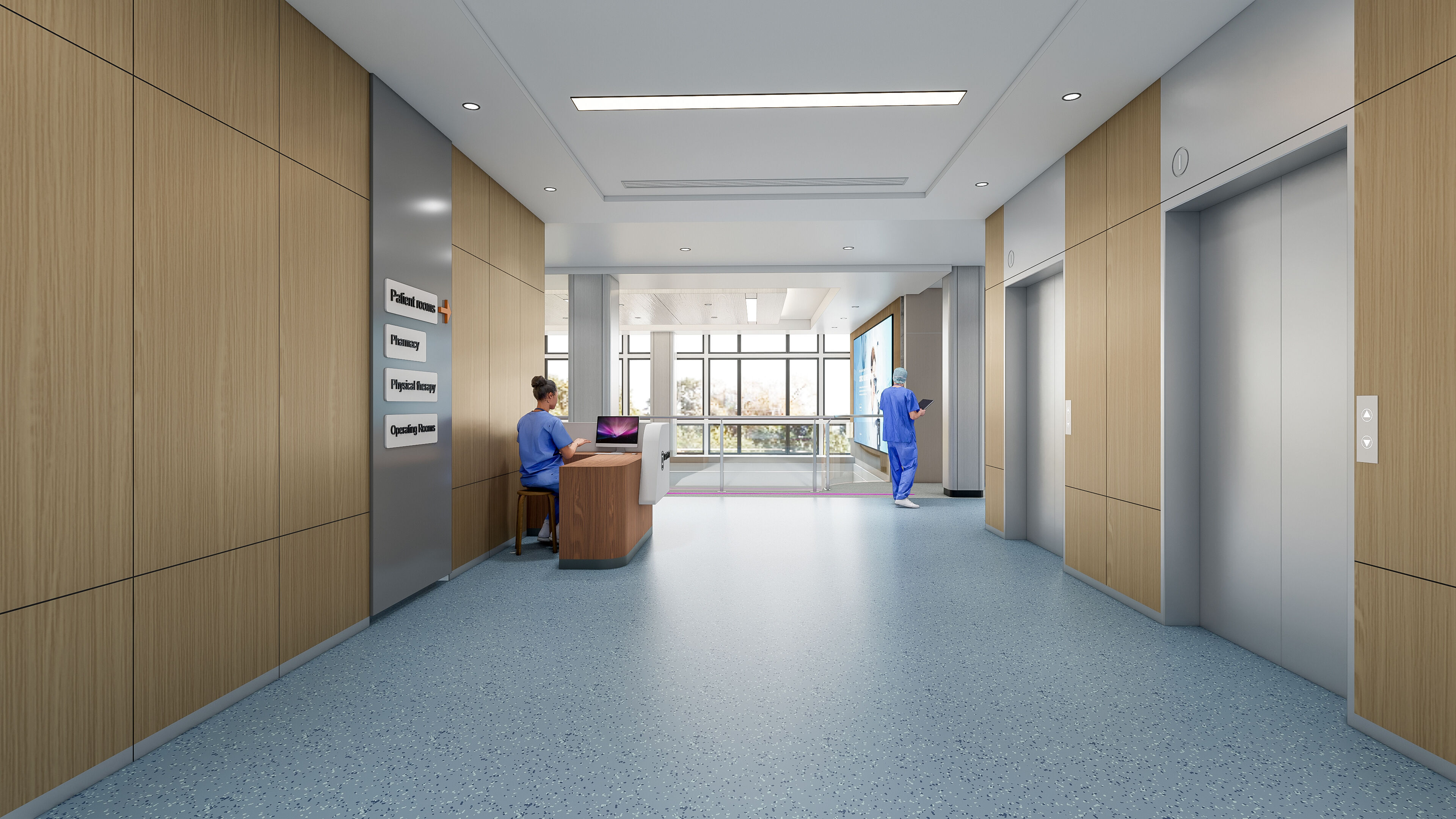 Hospital lobby reception hall 6 3D model_18