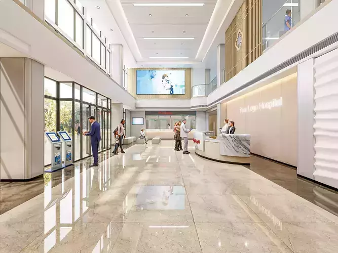 Hospital lobby reception hall 6