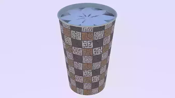 Coffee paper cup XV 3D model