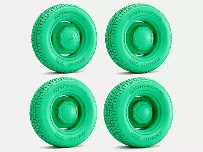 15x6 15x7 15x8 15x10 Mopar Steelie Wheels BFGoodrich Tires 3D print model