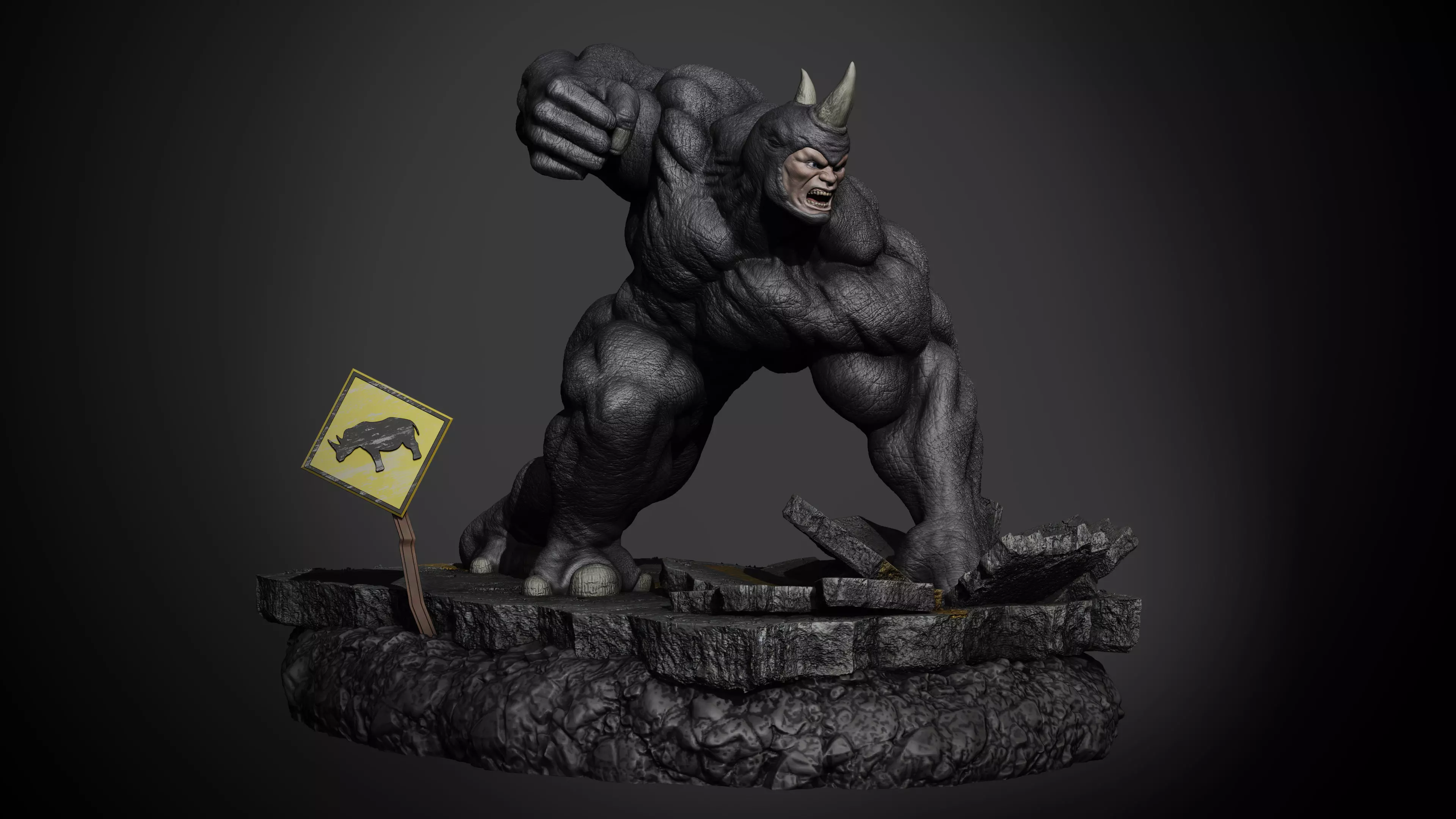 Marvel Comics Rhino 3D print model_0