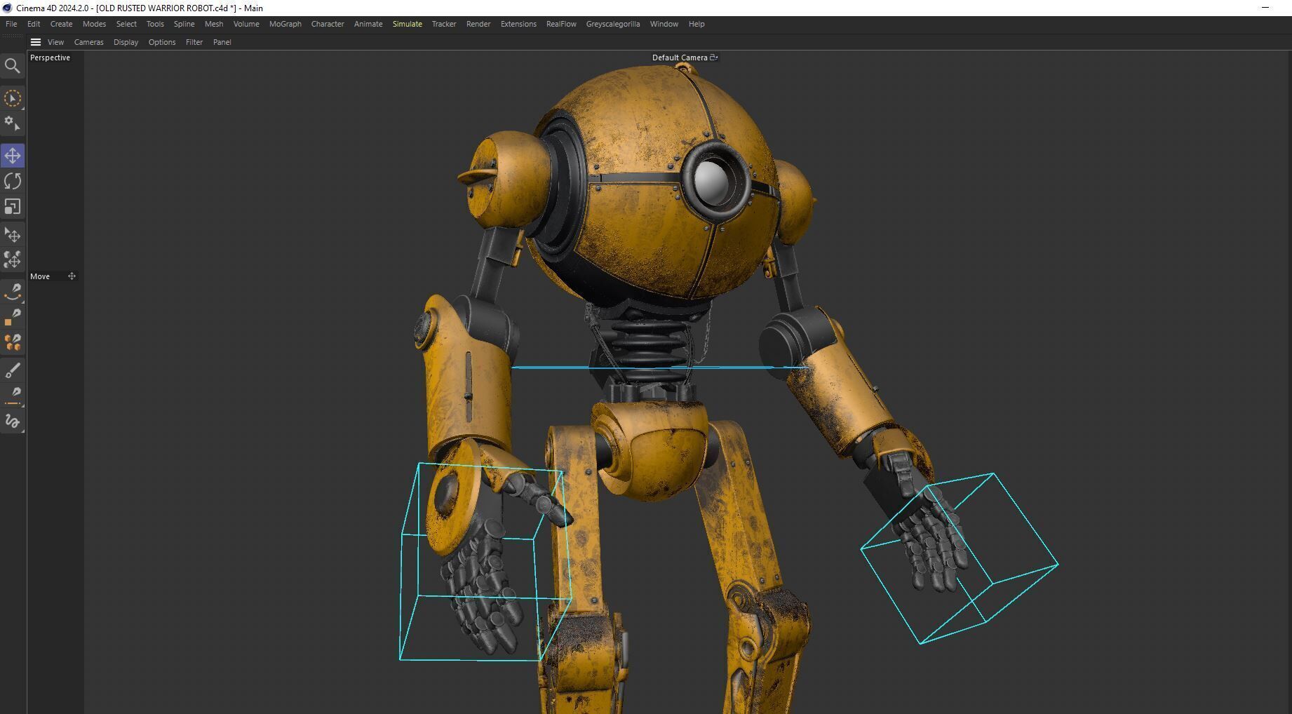 Retro Style 3D Robot Model Low-poly 3D model_22