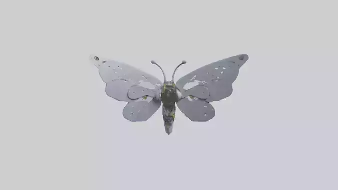 Robot version of a butterfly model